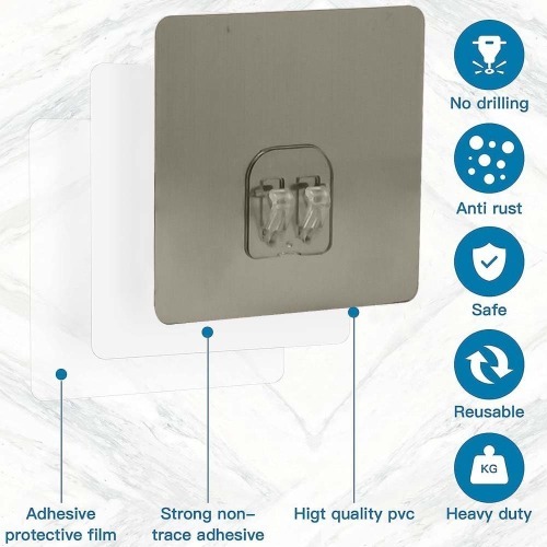 Golden Sticker - Pvc & Abs, 8x8 Cm, Transparent | Self-adhesive, Detachable, Water-resistant, Non-trace Installation, Heavy-duty Use
