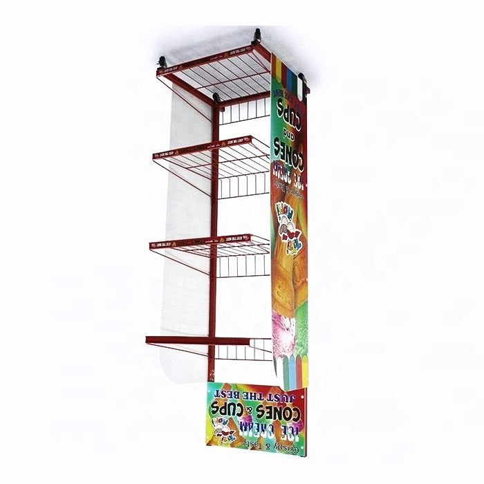 Chips Display Rack - Mild Steel, 72x24 Inches, Glossy Finish | Versatile Design For Snack Visibility, Durable And Sturdy Structure