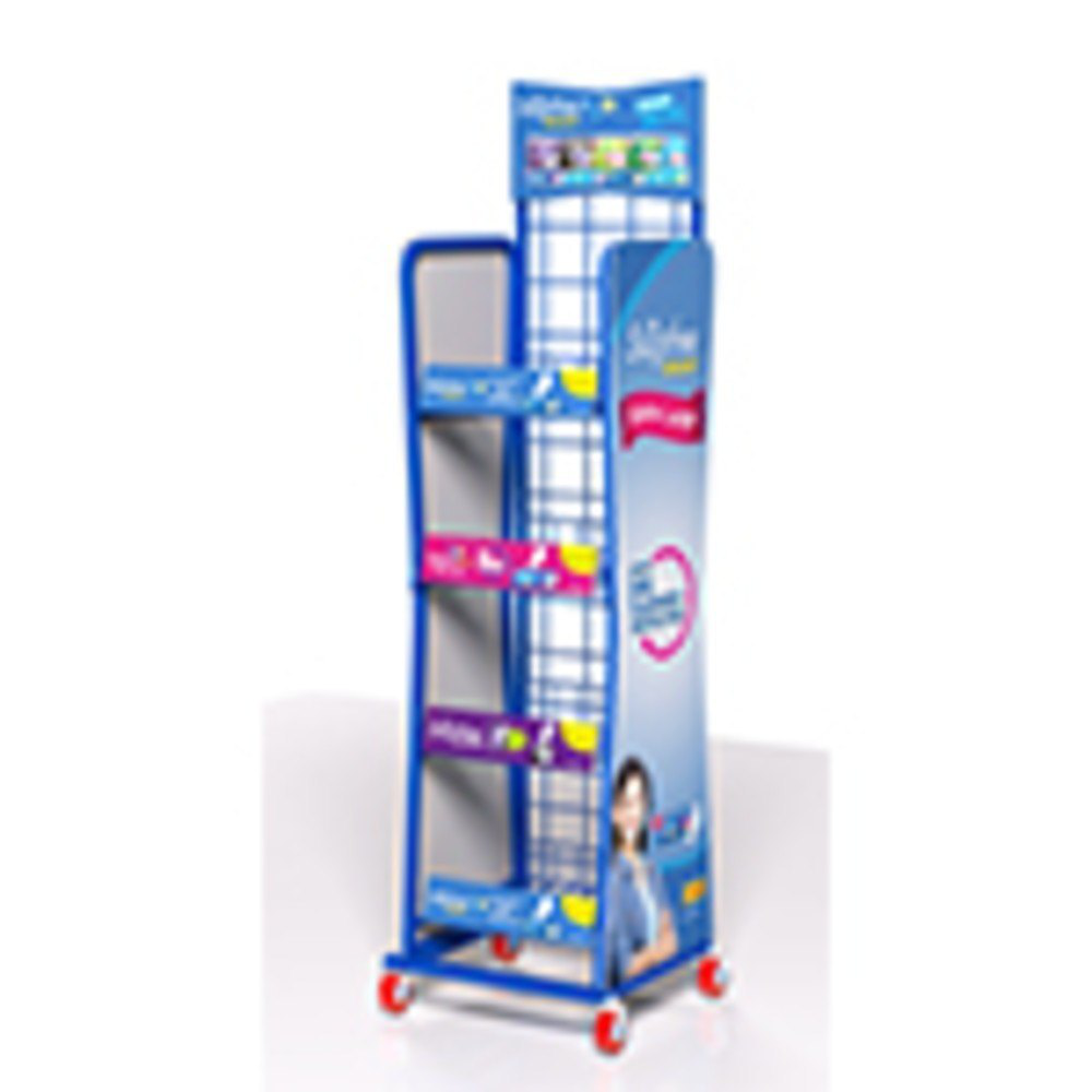 Chips Display Rack - Mild Steel, 72x24 Inches, Glossy Finish | Versatile Design For Snack Visibility, Durable And Sturdy Structure