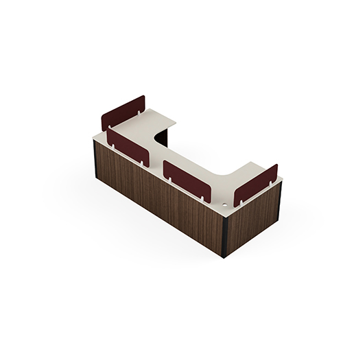 Modular Office L Shape Workstation 2 Seater Double Sharing Neo Series Ek Design