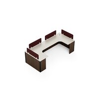 Modular Office L Shape Workstation 2 Seater Double Sharing Neo Series Ek Design