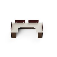 Modular Office L Shape Workstation 2 Seater Double Sharing Neo Series Ek Design