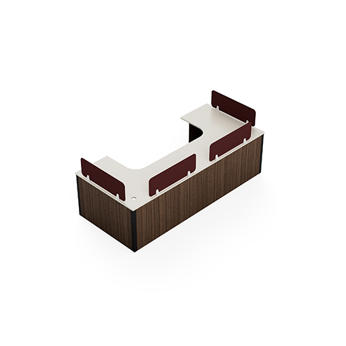 Modular Office L Shape Workstation 2 Seater Double Sharing Neo Series Ek Design