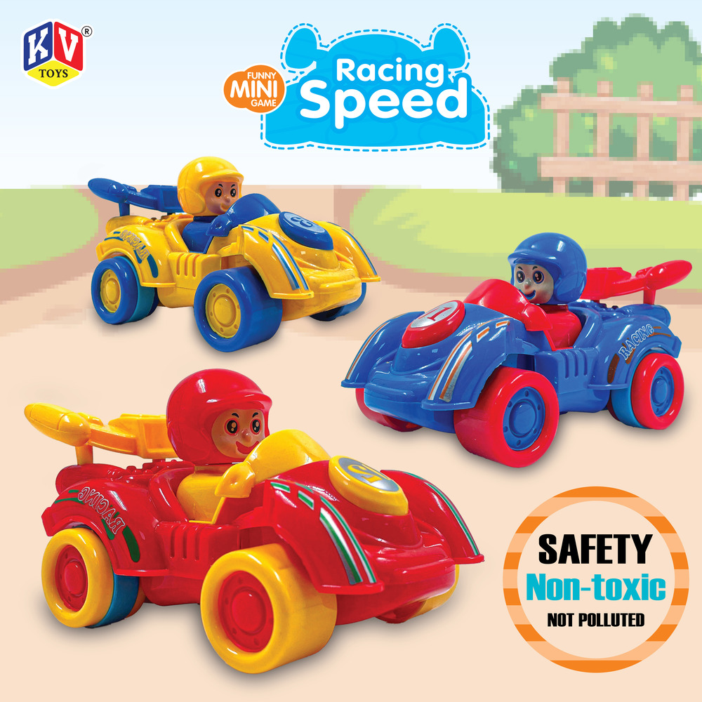 9 Pcs Friction Power Speed Racing Car (604)