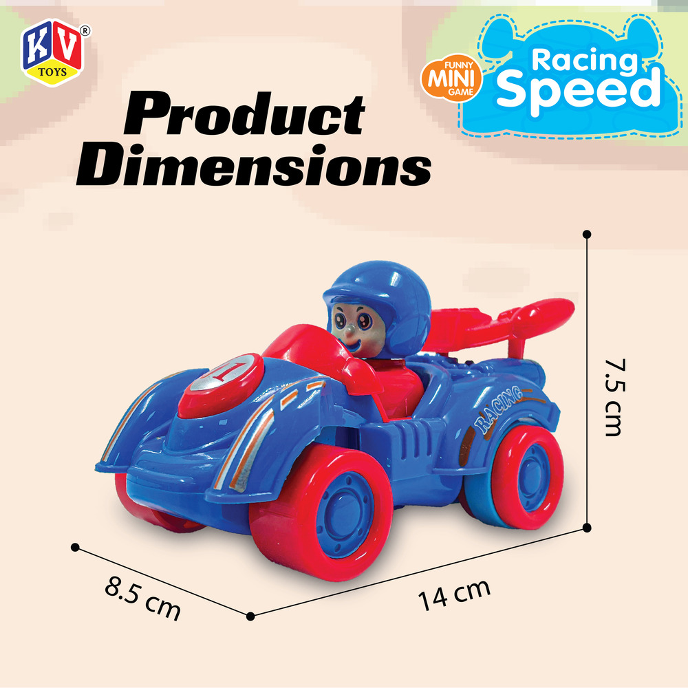 9 Pcs Friction Power Speed Racing Car (604)
