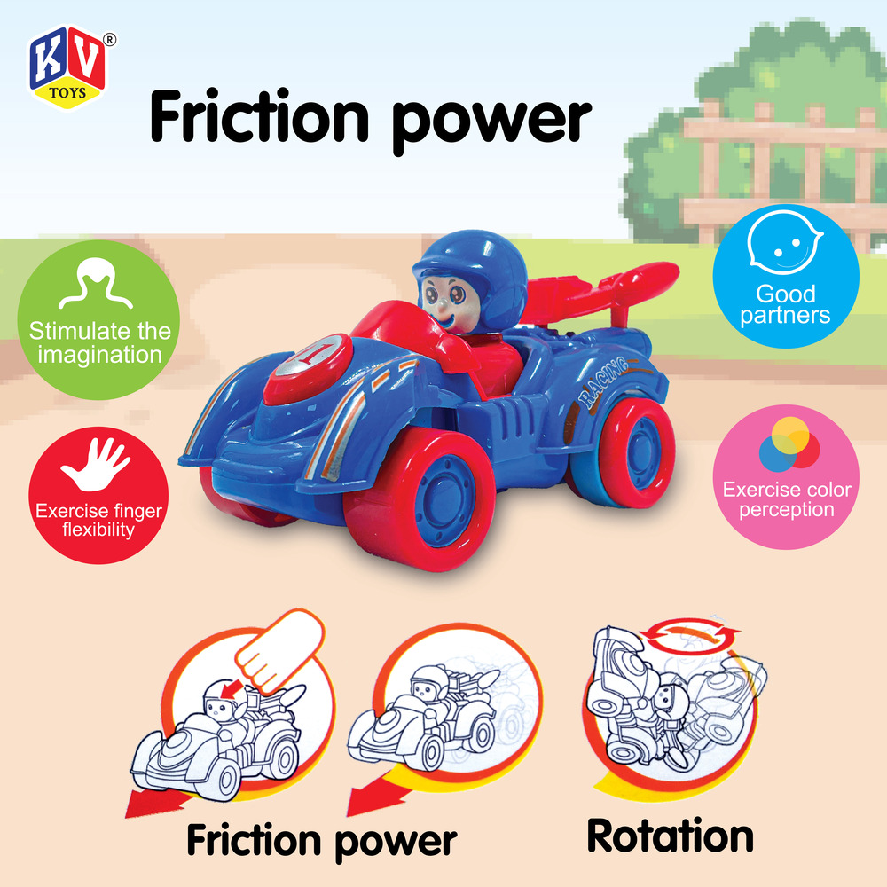 9 Pcs Friction Power Speed Racing Car (604)