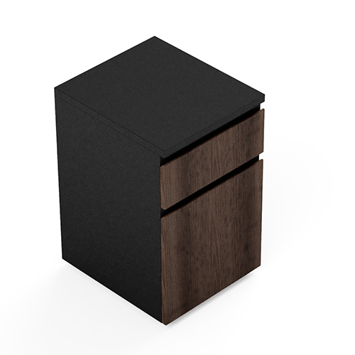 Modular Office Pedestal Storage 2 Drawer Open Storage Fusion Series Ek Design - Artwork: Handmade