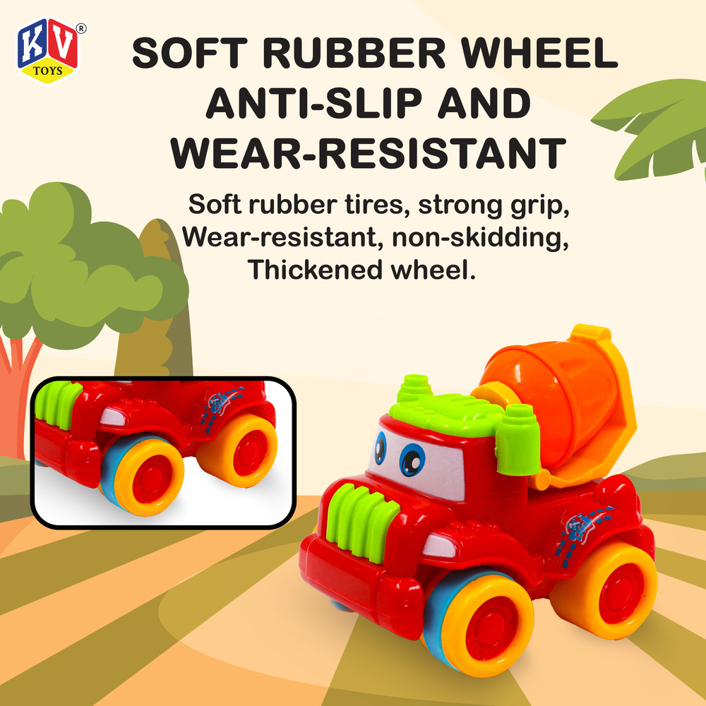 6 Pcs - 4 Model Mix Friction Power City Truck (606)