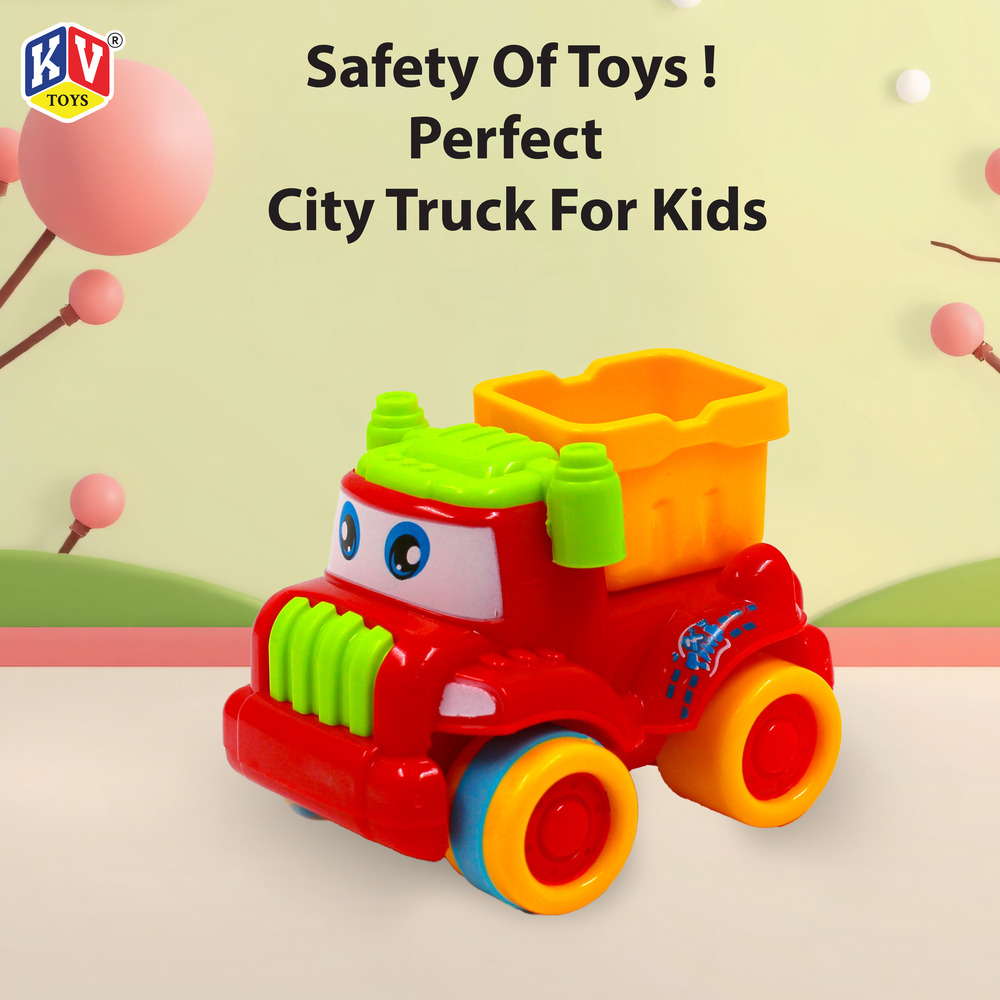 6 Pcs - 4 Model Mix Friction Power City Truck (606)