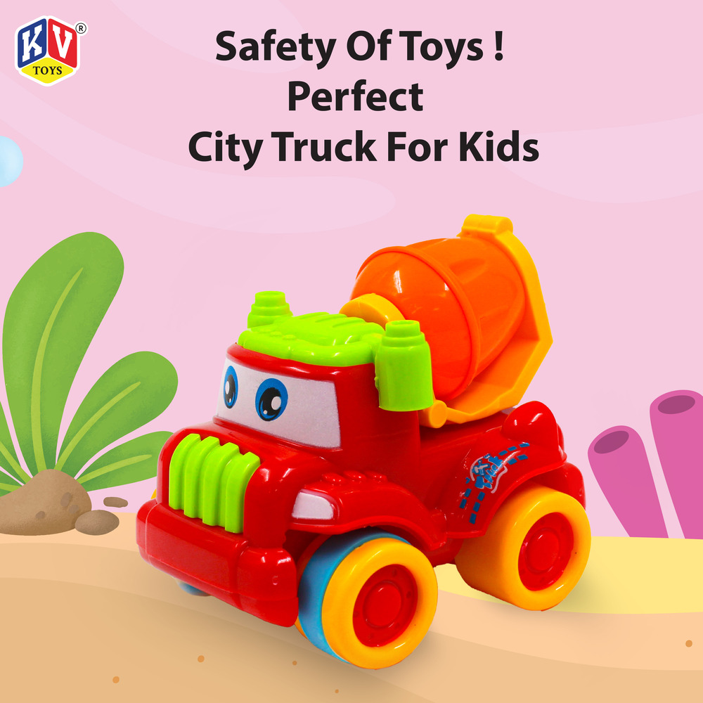 6 Pcs - 4 Model Mix Friction Power City Truck (606)