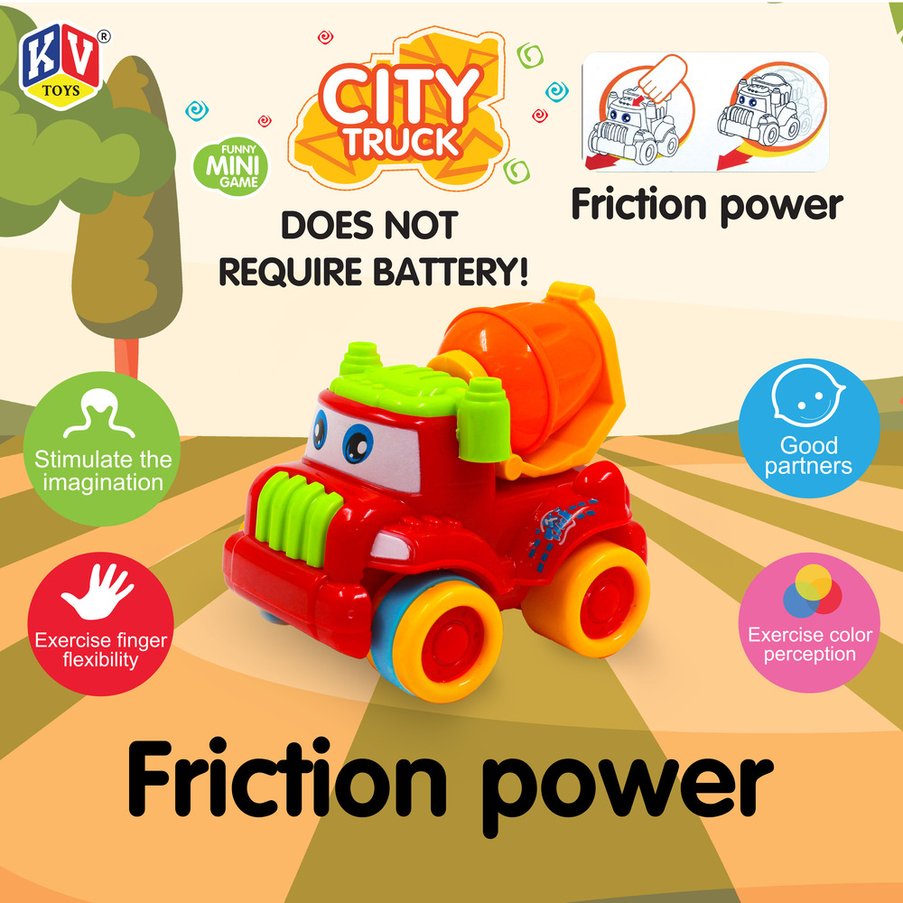 1 Pc - 4 Model Mix Friction Power City Truck - Box (619)