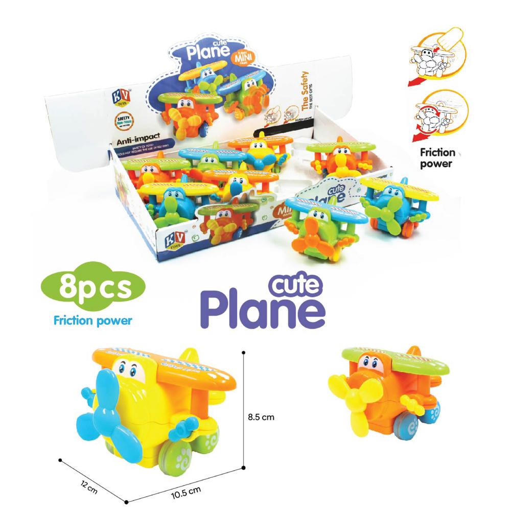 8 Pcs - Friction Power Cute Plane (607)