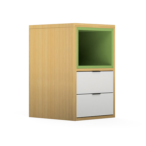 Modular Office Pedestal Storage 2 Drawer Open Storage Prime Series Ek Design - Feature: Durable