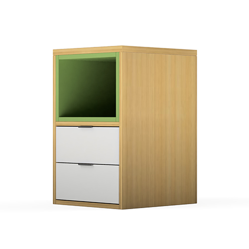 Modular Office Pedestal Storage 2 Drawer Open Storage Prime Series Ek Design - Feature: Durable