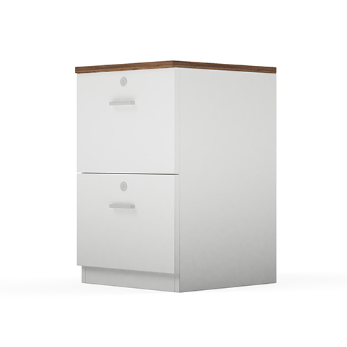 Modular Office Pedestal Storage 2 Drawer Open Storage Sprint Series Ek Design - Artwork: Handmade