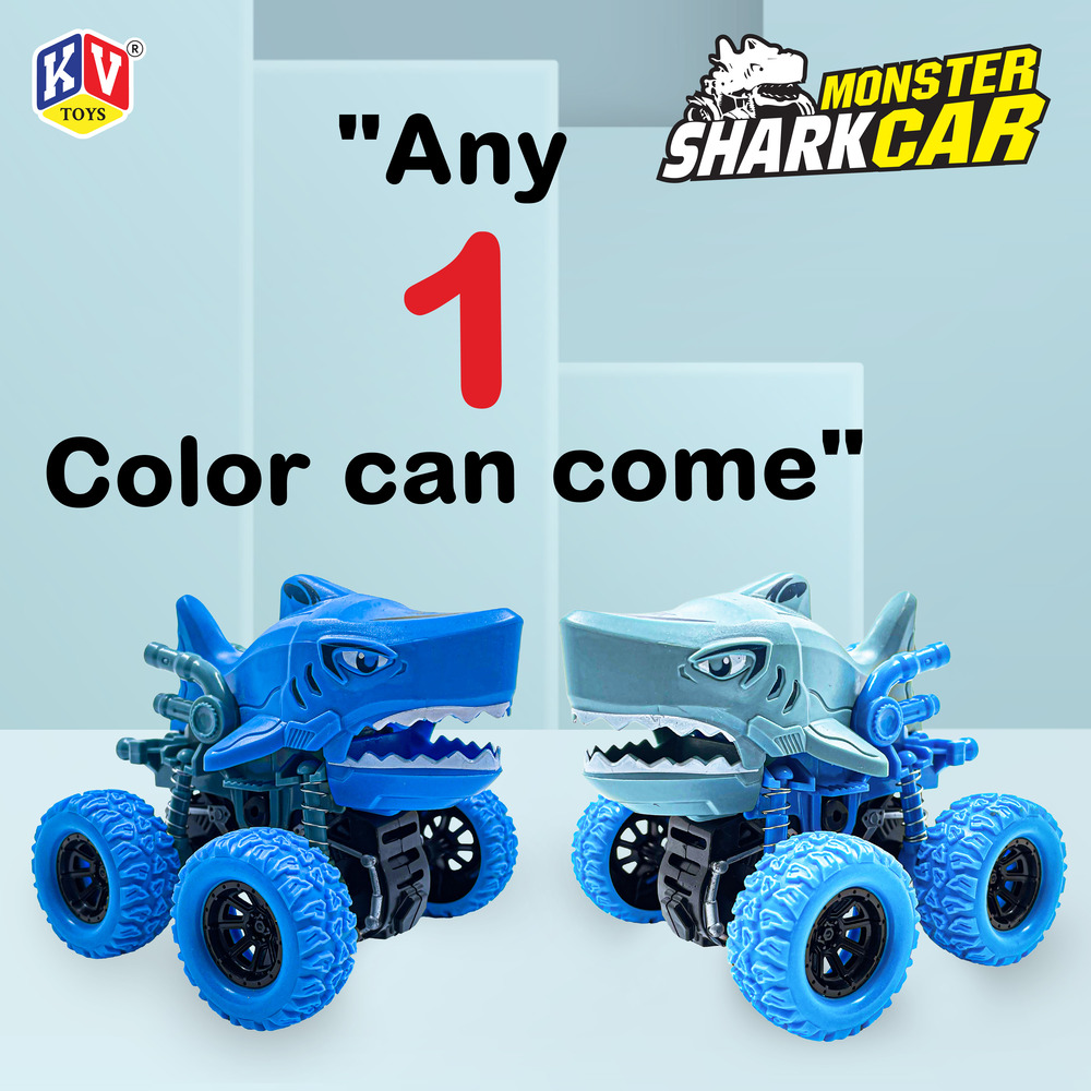 12 Pcs Friction Power Monster Shark Car With 360 Rotation (608)