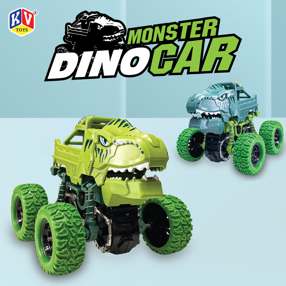 12 Pcs Friction Power Monster Dino Car With 360 Rotation (609)