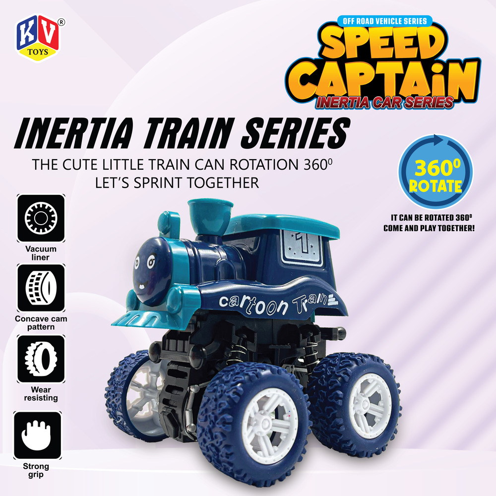 12 Pcs Friction Power Speed Train With 360 Rotation (610)