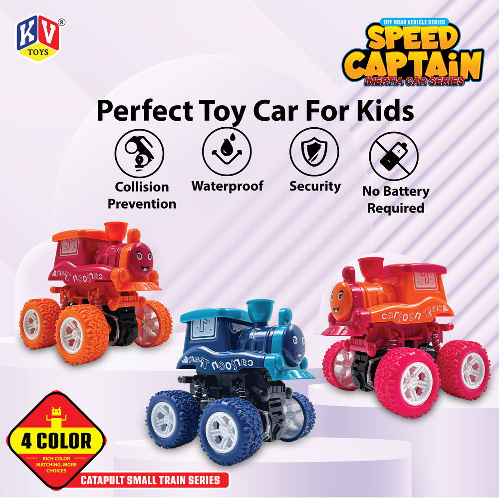 12 Pcs Friction Power Speed Train With 360 Rotation (610)