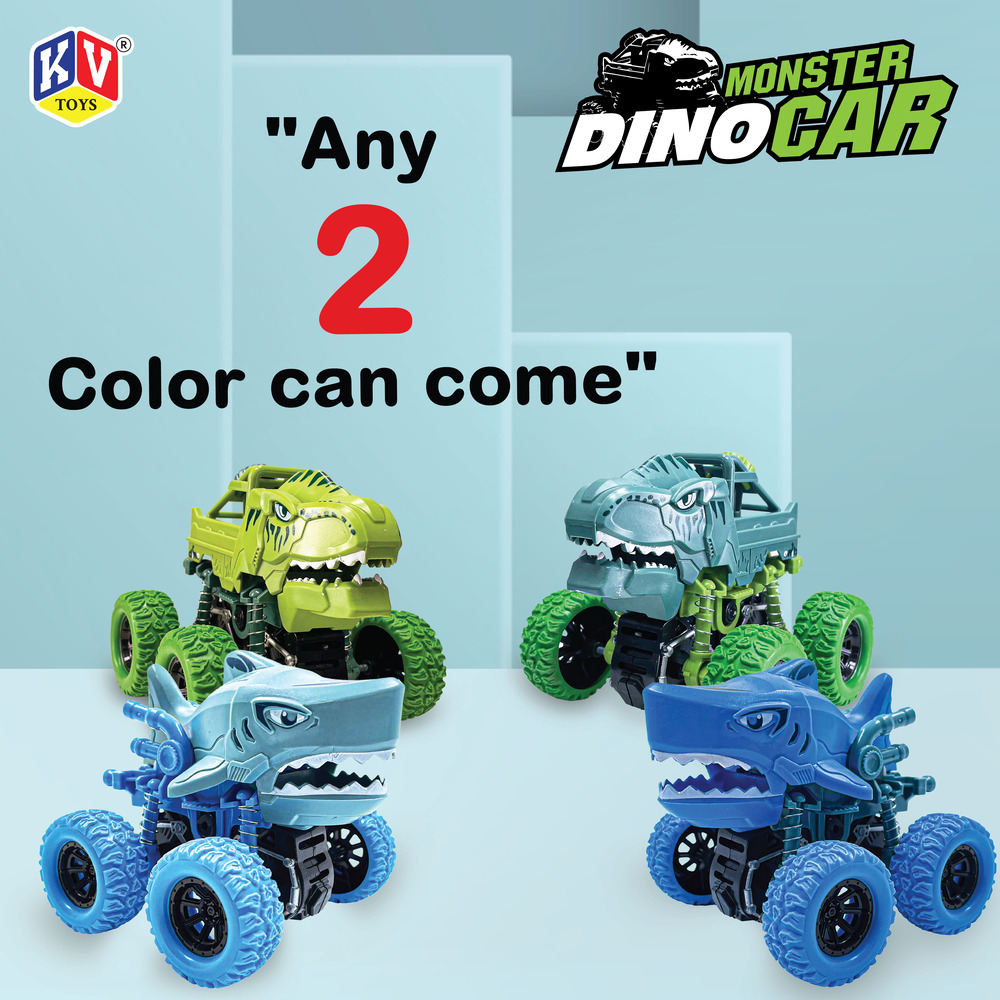 2 Pcs Friction Power Monster Dino & Shark With 360 Rotation (634)