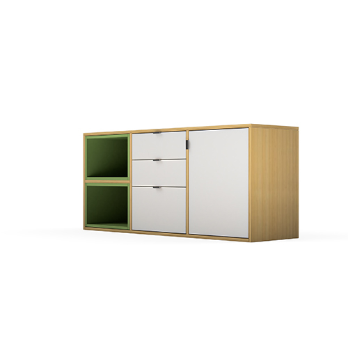Modular Office Side Storage Side Runner Cabinet Open Cabinet Open Storage Prime Series Ek Design