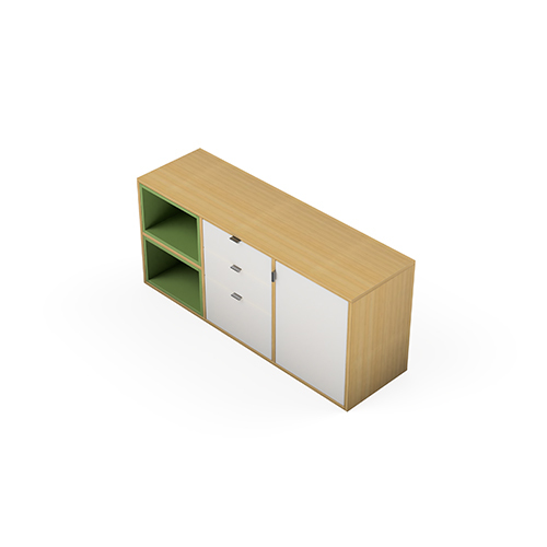 Modular Office Side Storage Side Runner Cabinet Open Cabinet Open Storage Prime Series Ek Design