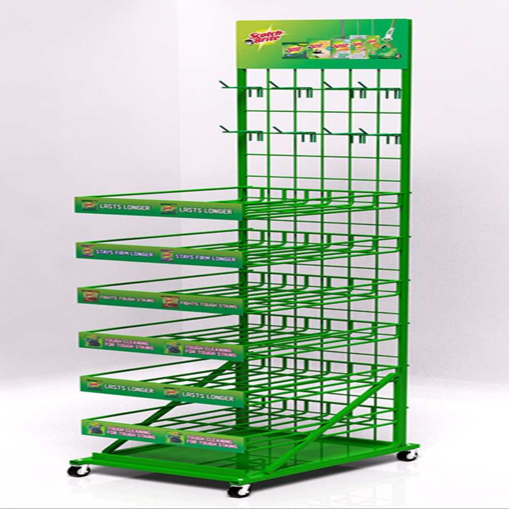 Retail Display Rack - Metal Frame, Adjustable Dimensions, Sleek Design, Heavy-duty Shelving For Optimal Space Utilization - Ideal For Retail Environments