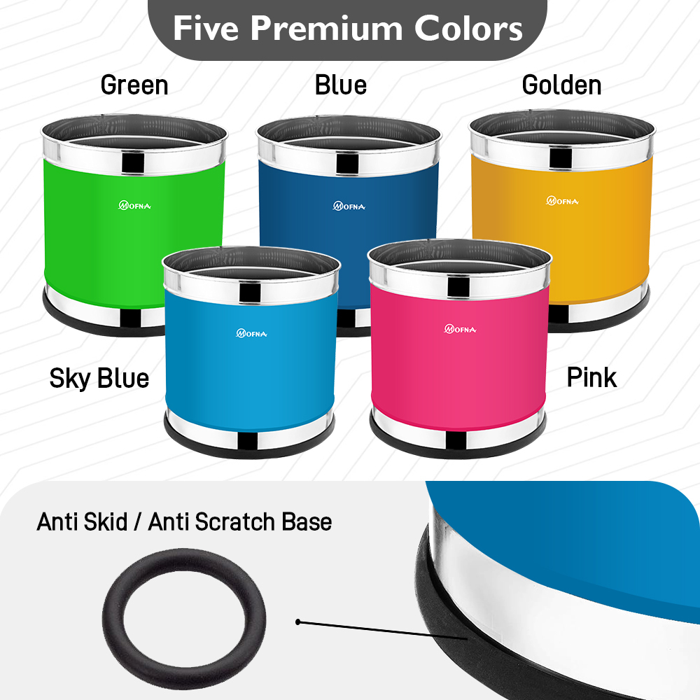 Stainless Steel Color Finish Garden Planter - Color: Blue