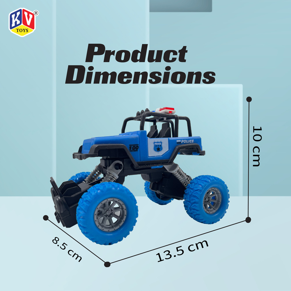 12 Pcs Friction Power Off-Road Police Car  (629)