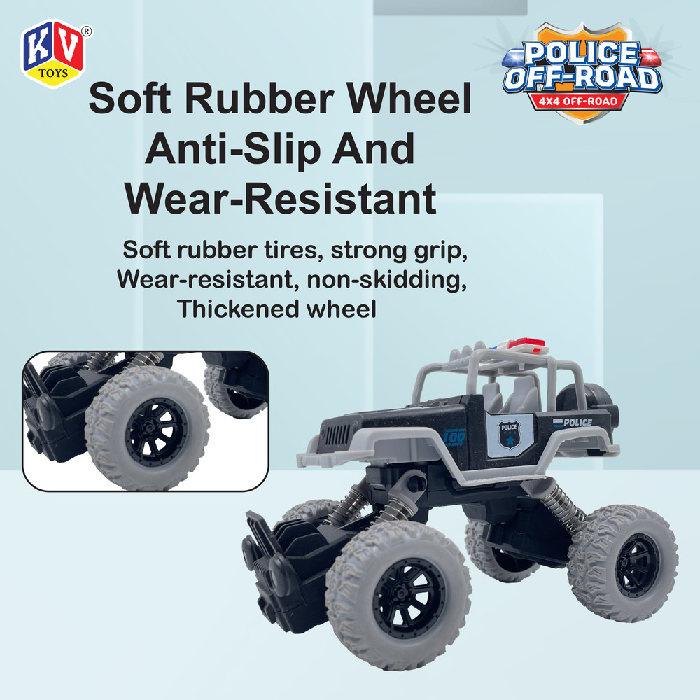 12 Pcs Friction Power Off-Road Police Car  (629)