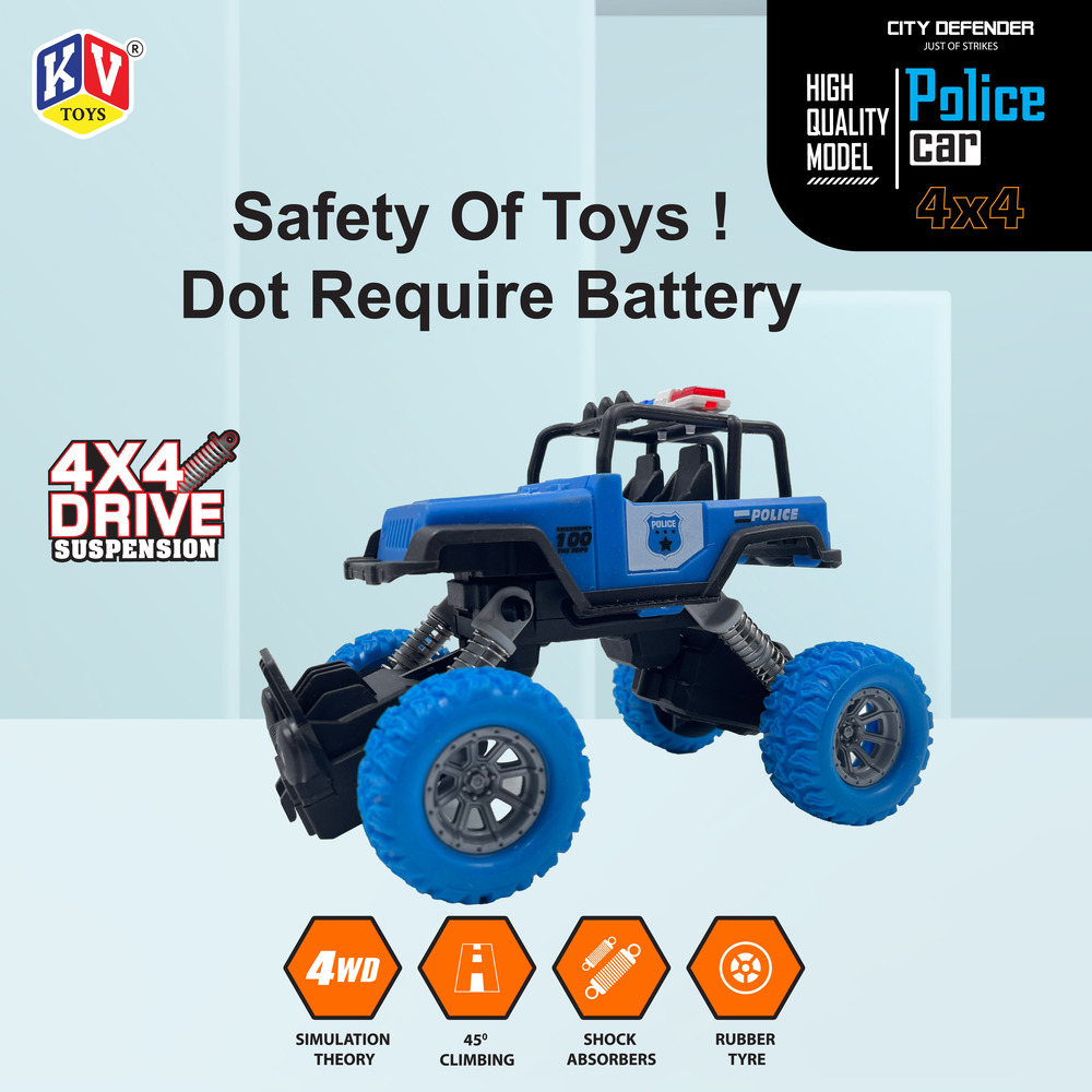1 Pc Friction Power Off-Road Police Car - Pvc  (637)