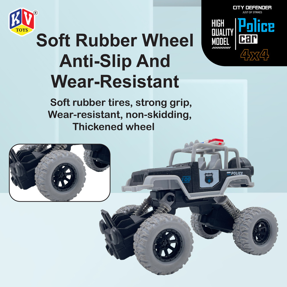 1 Pc Friction Power Off-Road Police Car - Pvc  (637)