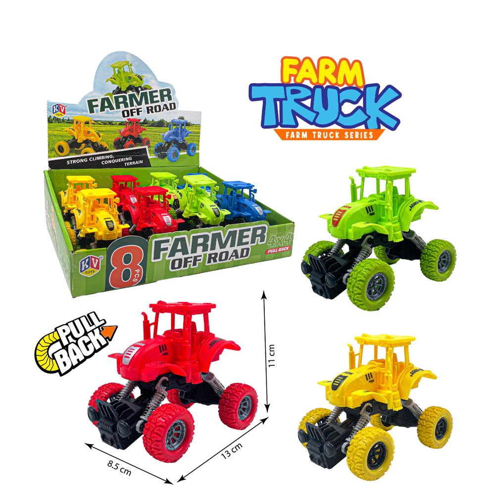 12 Pcs Friction Power Off-Road Farm Truck (630)