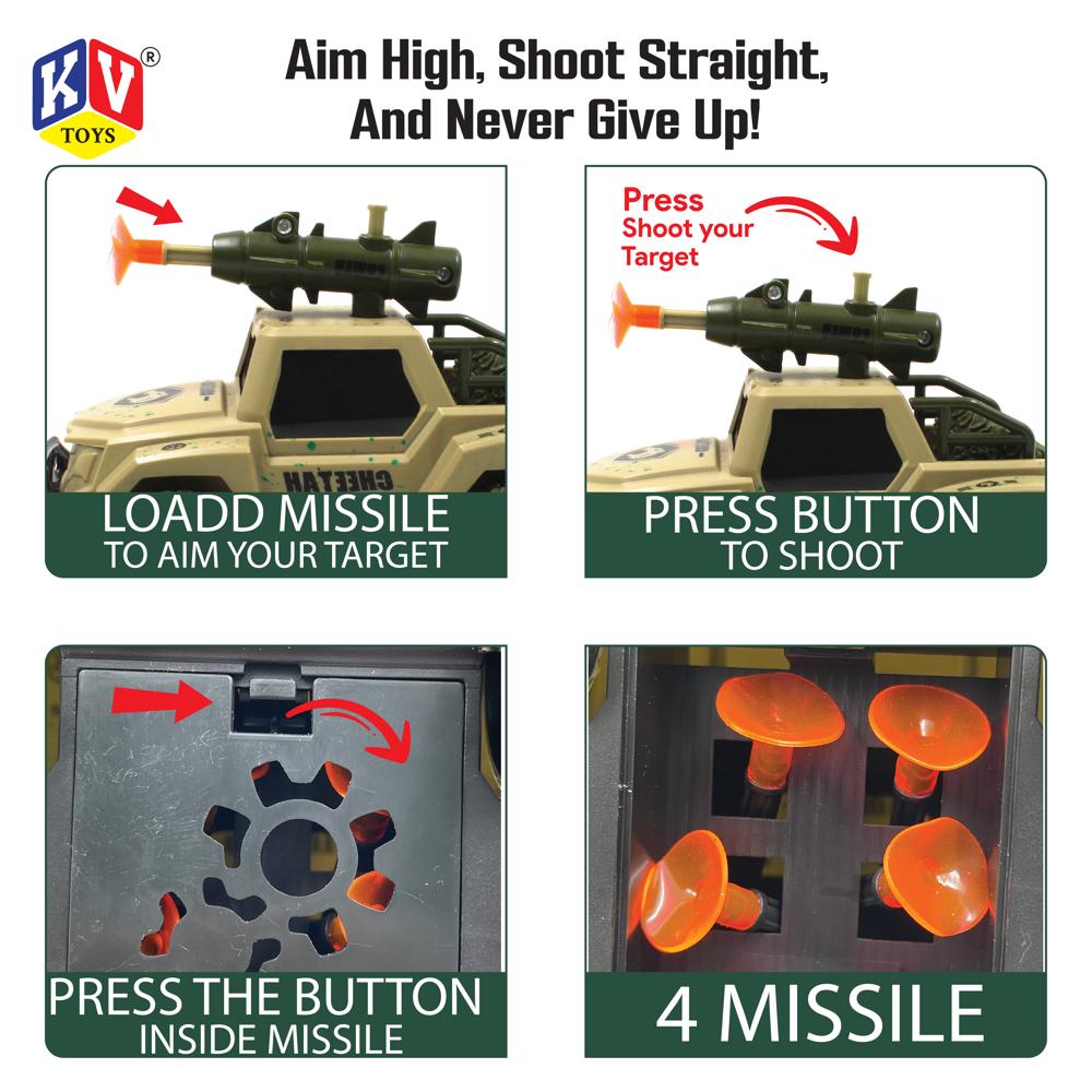 8 Pcs Friction Power Cheetah Crawler With 4 Pcs Shoot (643)