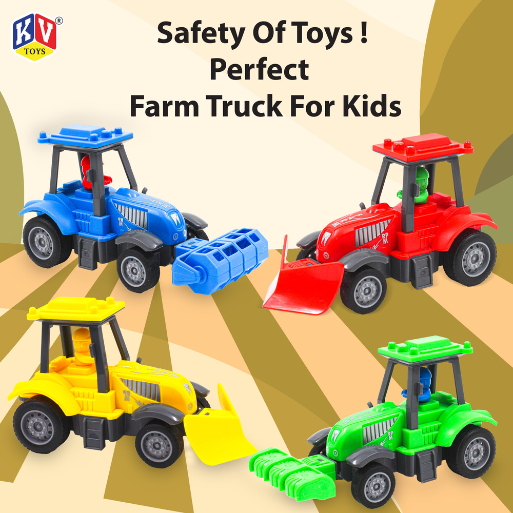 12 Pcs Friction Power 4 Model Mix Farm Truck (6011)