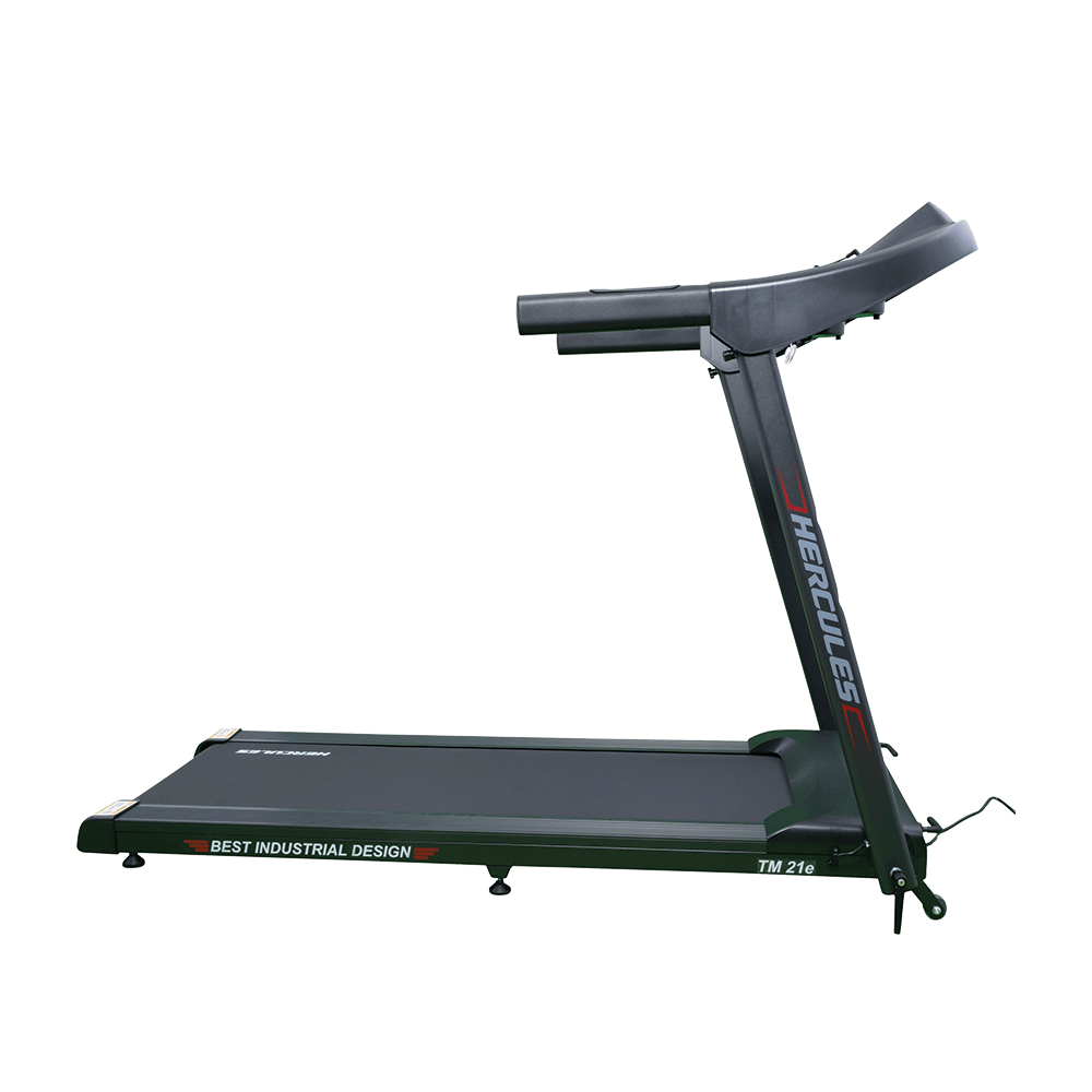 Hercules Treadmill Tm21e - Plastic Construction | 47x17 Extra Wide Running Area, 12 Km/hr Maximum Speed, Mp3 Player, Foldable Structure