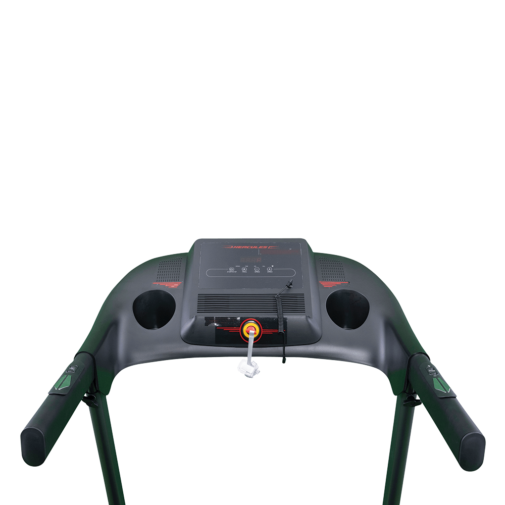 Hercules Treadmill Tm21e - Plastic Construction | 47x17 Extra Wide Running Area, 12 Km/hr Maximum Speed, Mp3 Player, Foldable Structure