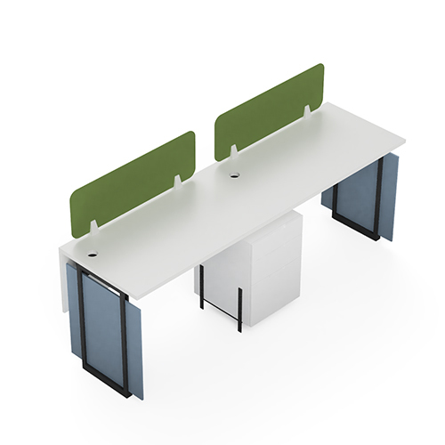 Modular Office Workstation 2 Seater Linear Sharing Bold Series Ek Design
