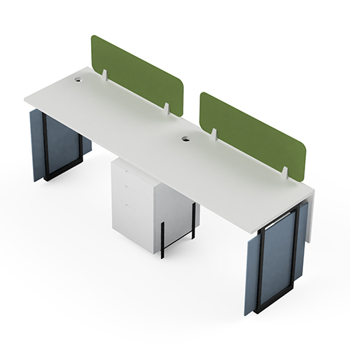 Modular Office Workstation 2 Seater Linear Sharing Bold Series Ek Design