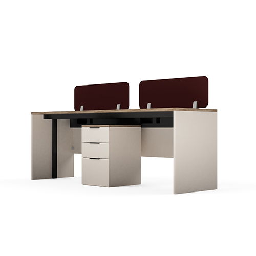 Modular Office Workstation 2 Seater Linear Sharing Horizon Series Ek Design