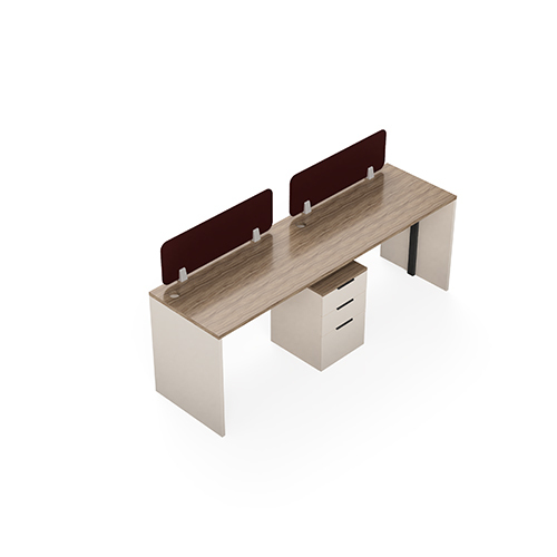 Modular Office Workstation 2 Seater Linear Sharing Horizon Series Ek Design