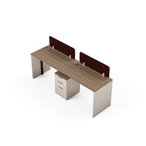 Modular Office Workstation 2 Seater Linear Sharing Horizon Series Ek Design