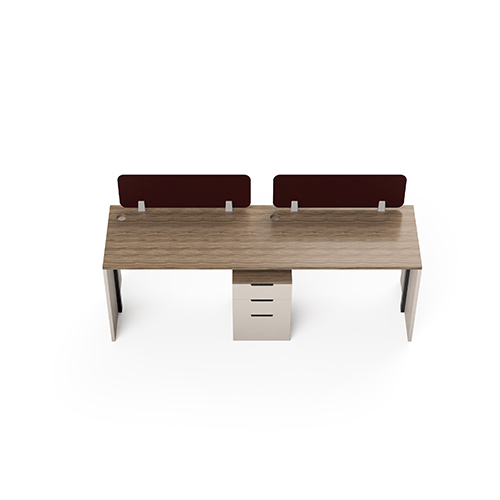Modular Office Workstation 2 Seater Linear Sharing Horizon Series Ek Design