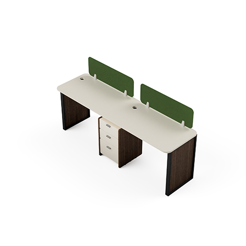 Modular Office Workstation 2 Seater Linear Sharing Neo Series Ek Design