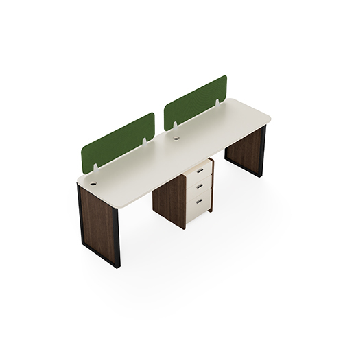 Modular Office Workstation 2 Seater Linear Sharing Neo Series Ek Design