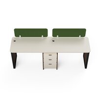 Modular Office Workstation 2 Seater Linear Sharing Neo Series Ek Design