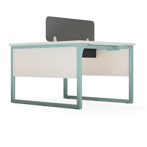 Modular Office Workstation - Pre Laminated Board, 2 Seater Sharing Design | Modern Elegance, Durable, Easy To Clean, 1-year Warranty