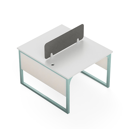 Modular Office Workstation - Pre Laminated Board, 2 Seater Sharing Design | Modern Elegance, Durable, Easy To Clean, 1-year Warranty