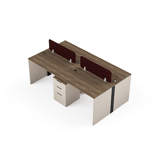Modular Office Workstation 4 Seater Quad Sharing Horizon Series Ek Design