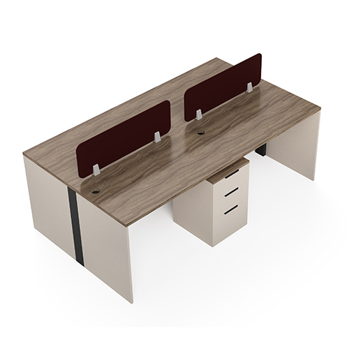 Modular Office Workstation 4 Seater Quad Sharing Horizon Series Ek Design
